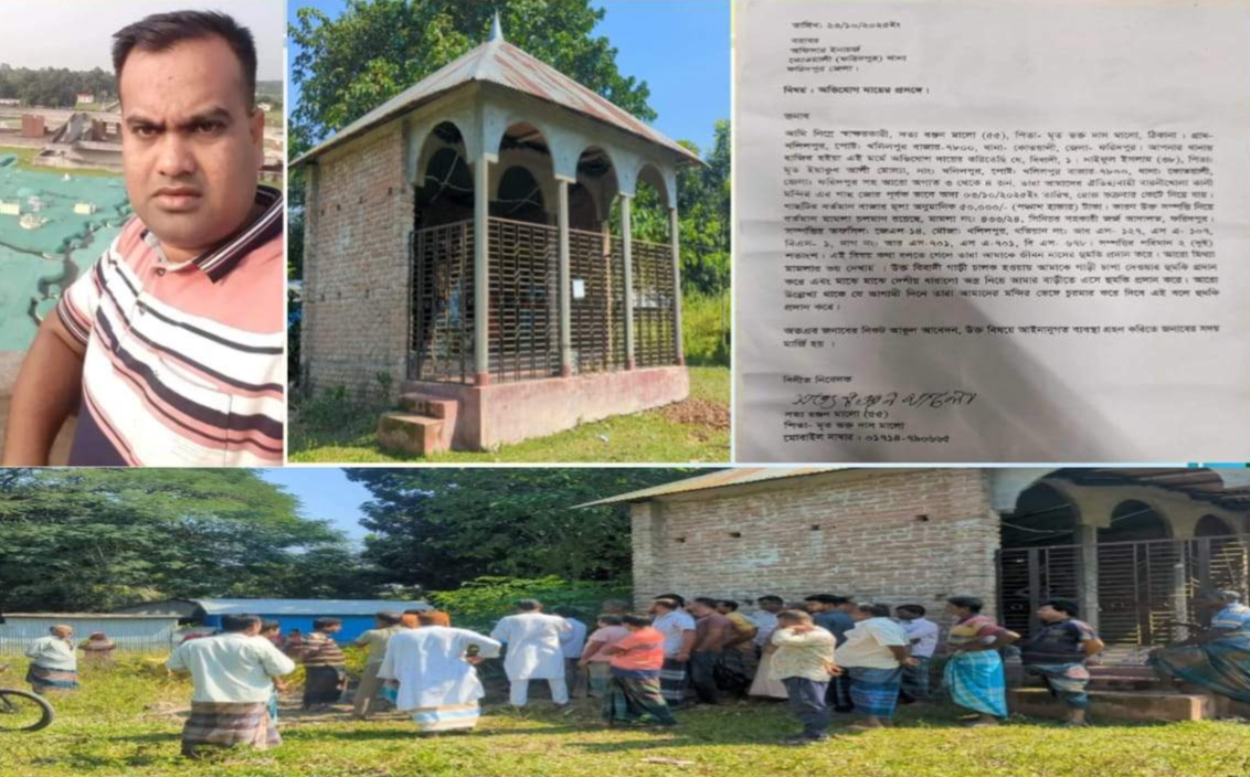 ফরিদপুরে মন্দিরের গাছ কেটে বেঁচে দিলেন কথিত যুবদল নেতা